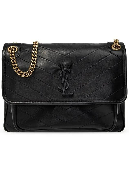 YSL Saint Laurent Saint Laurent Trending Nikki Shoulder Bag Leather Black