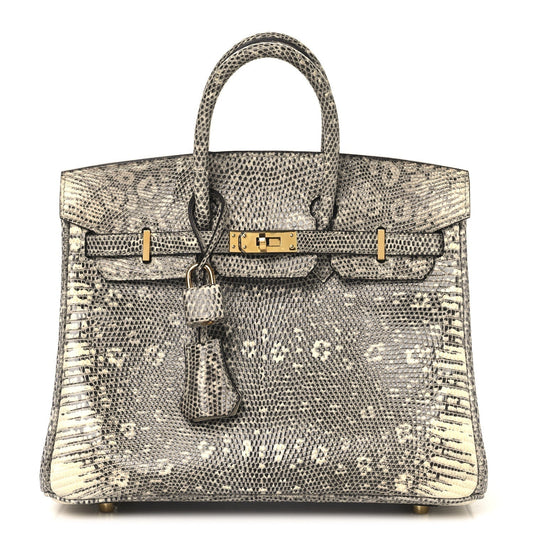Hermes Lizard Birkin Ombre Handbag Travel Bag