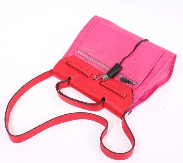 Hermes Luxury Herbag Ladies Way Pink Travel Bag