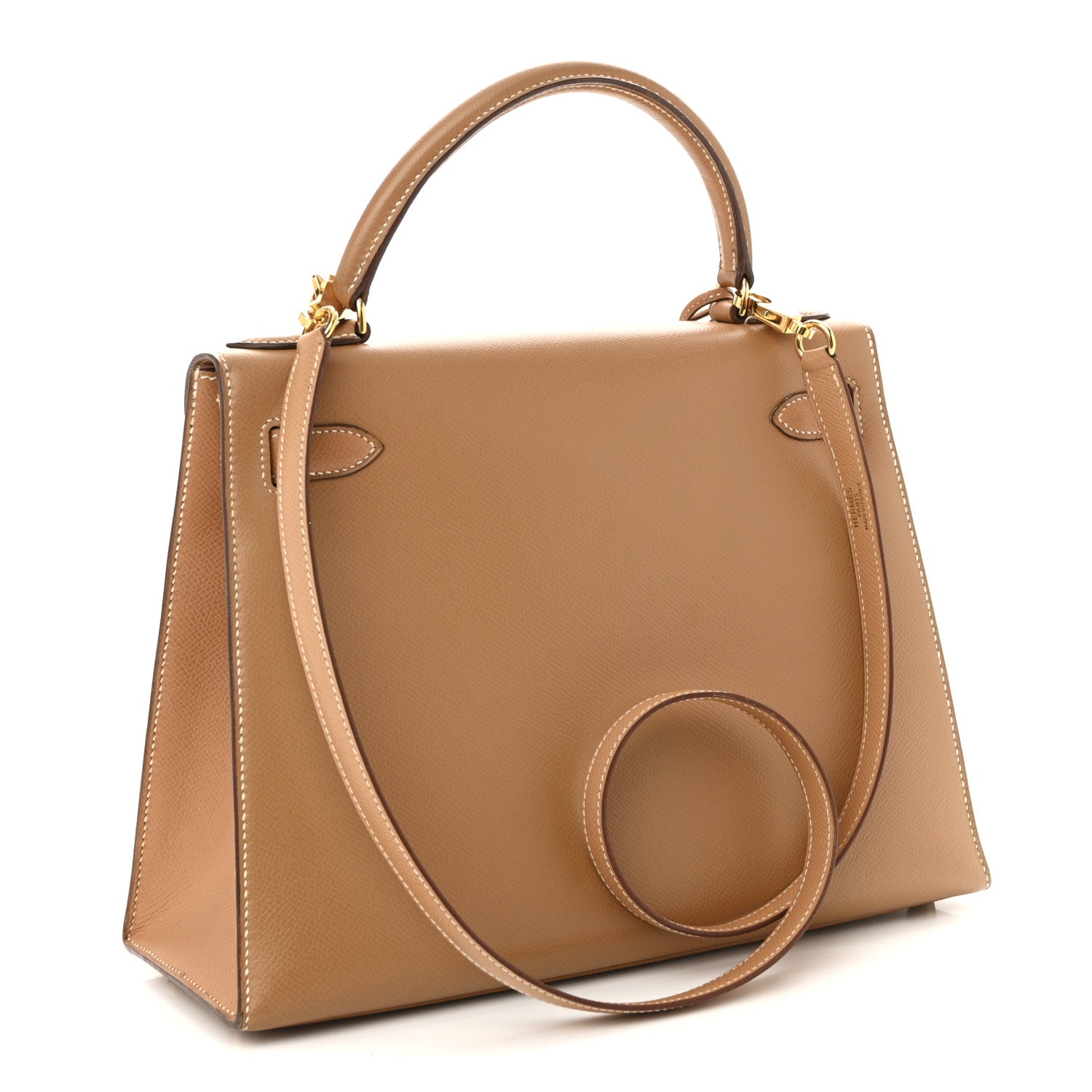 Hermes Courchevel Kelly Sellier Tabac Camel Handbag Travel Bag Tabac Camel 1754476