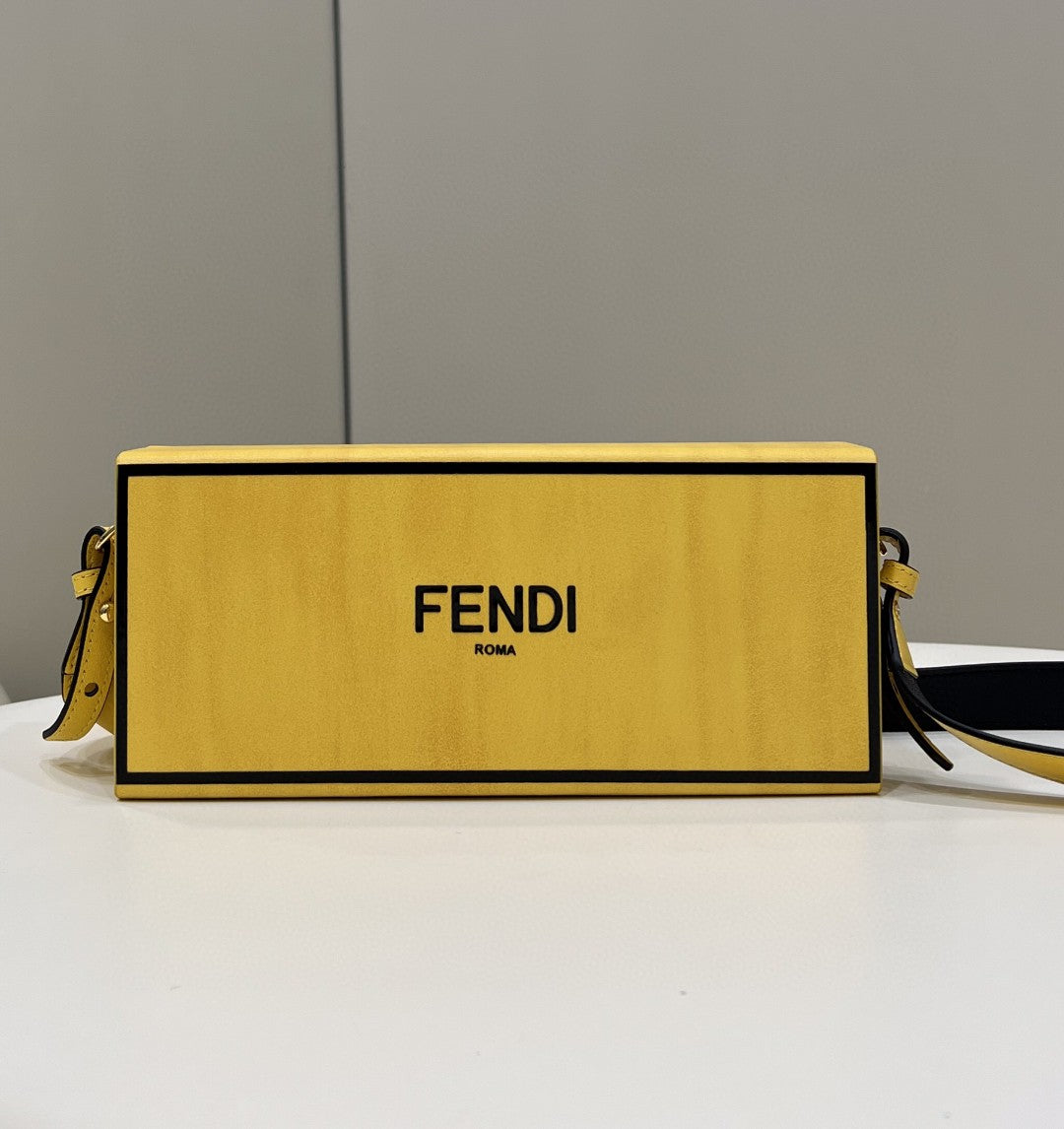 Horizontal Box Yellow Travel Bag