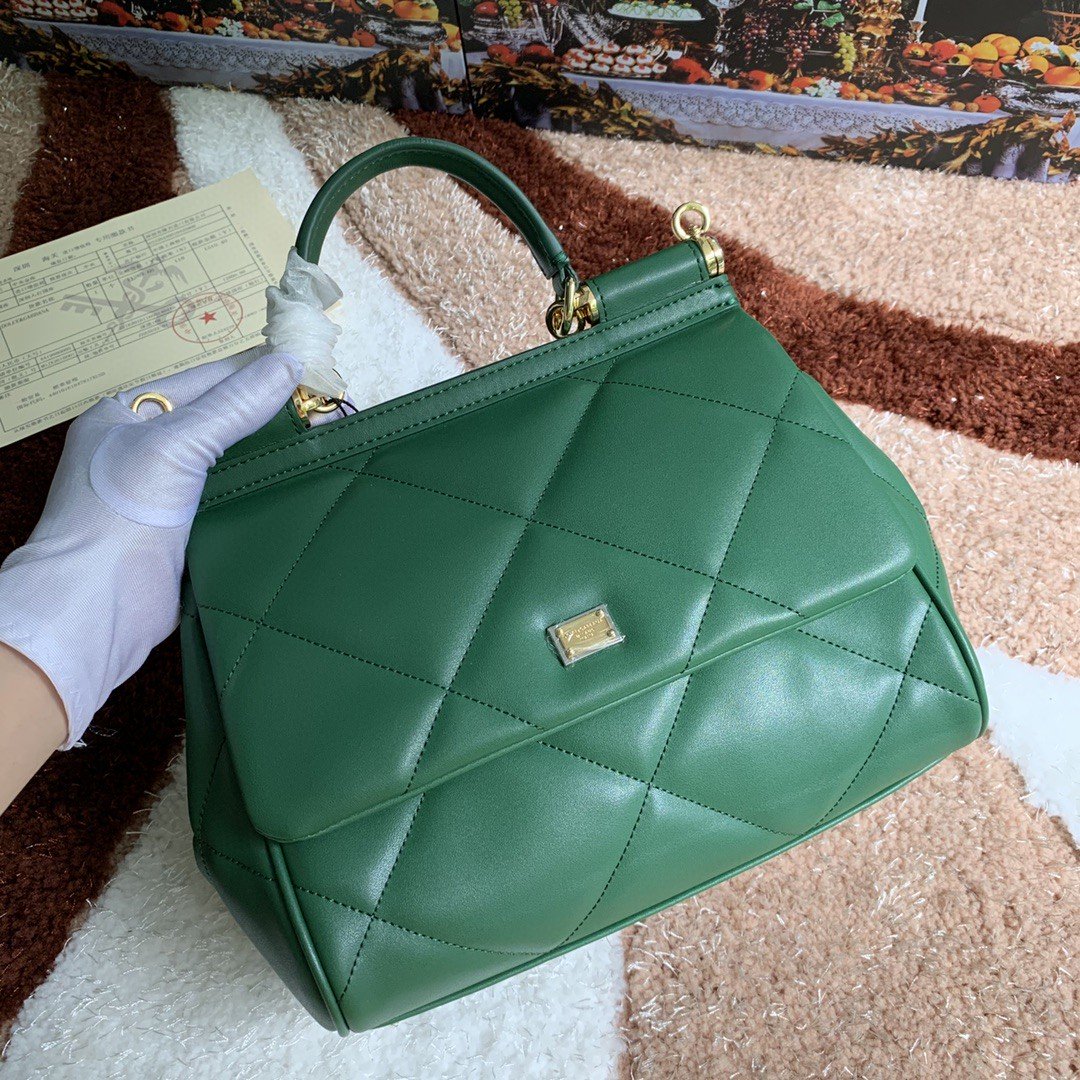 Top Quality Sicily Bag In For Women Quilted Green Travel Bag