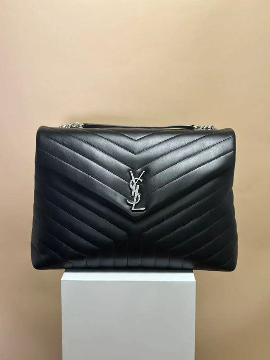YSL Saint Laurent LouLou Bag - Shoulder B8-44 Monogram Matelasse Black Shoulder Bag