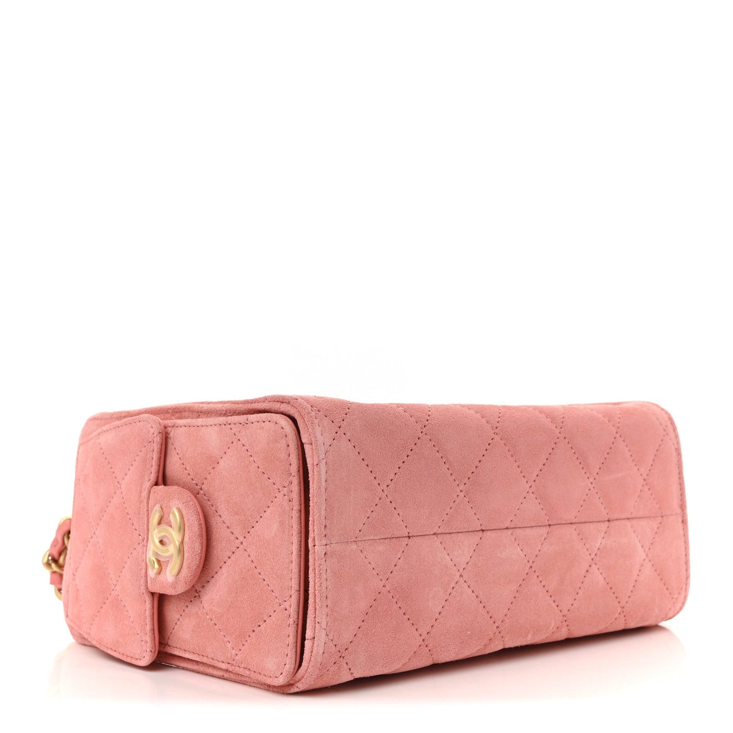 Chanel Suede Quilted Mini 25 Handbag Pink