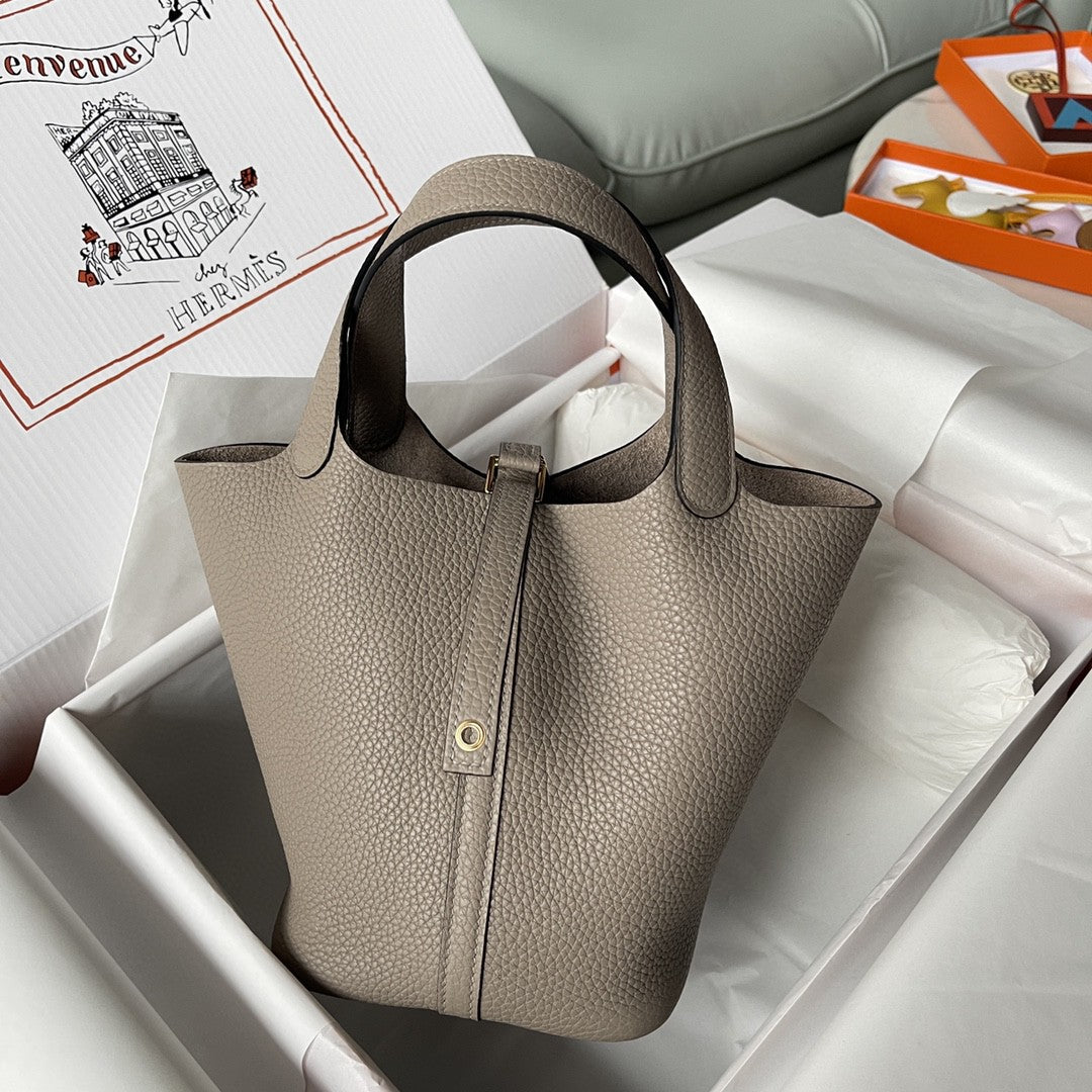 Top Quality Picotin Lock Bag Greige For Travel Bag