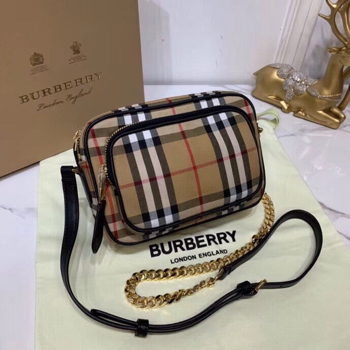 Top Quality Check Cotton Camera Bag Neutral Crossbody Bag 77In195Cm 5594