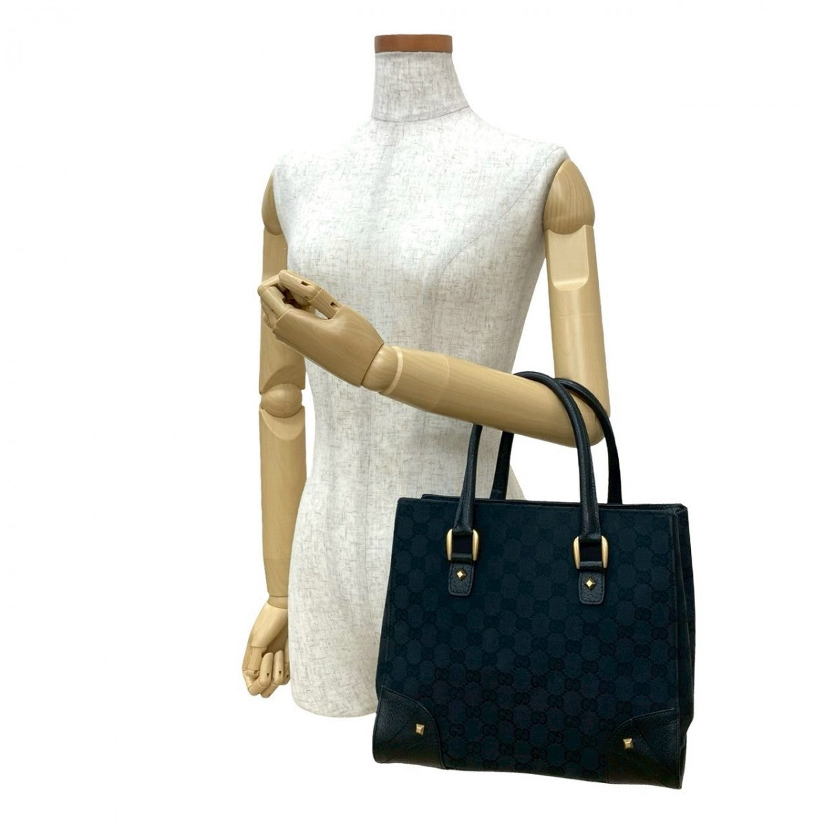 Gucci 7Lvb Nso3302M Leather Black Tote Bag