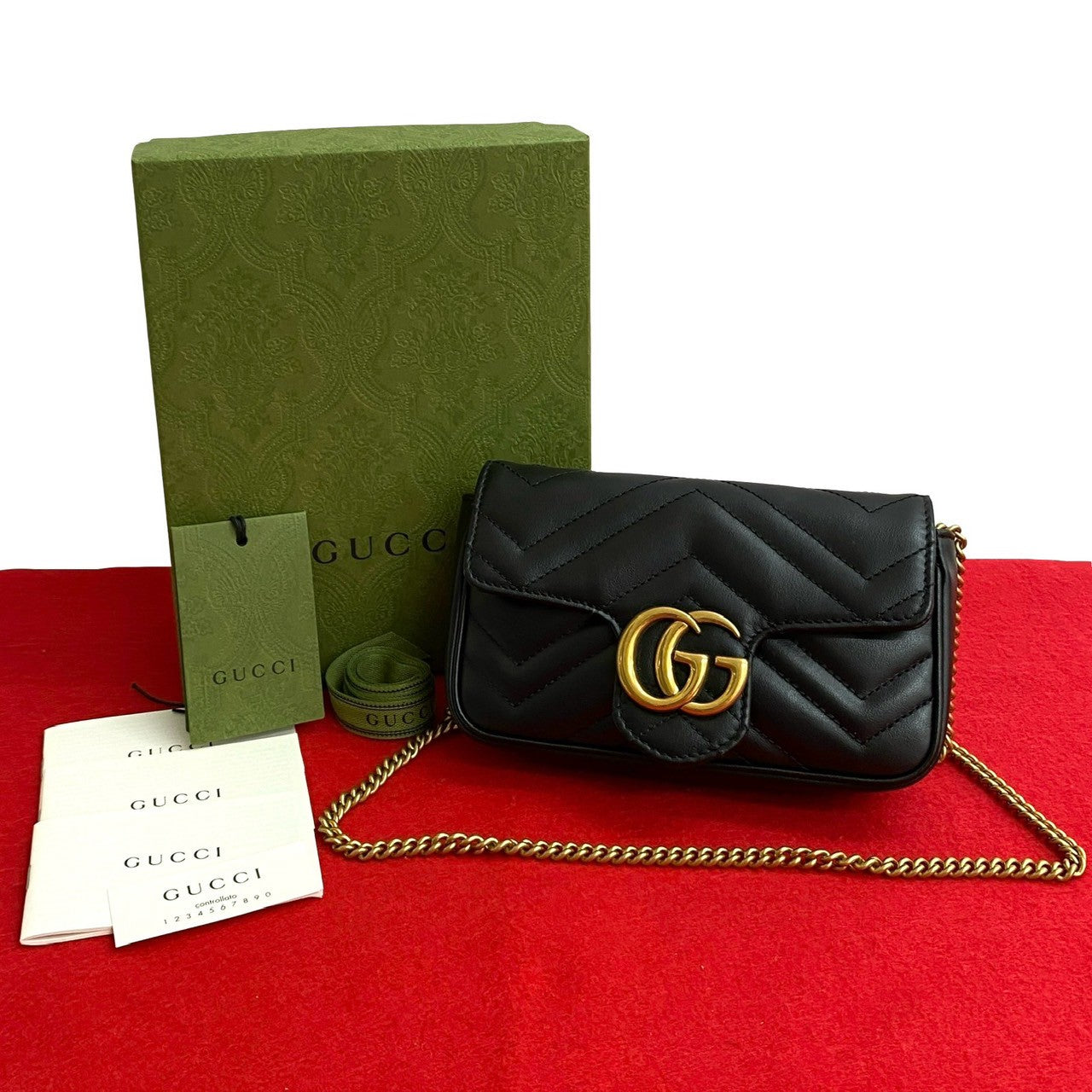 Gucci GG Marmont Quilted Leather Black Small Shoulder Bag