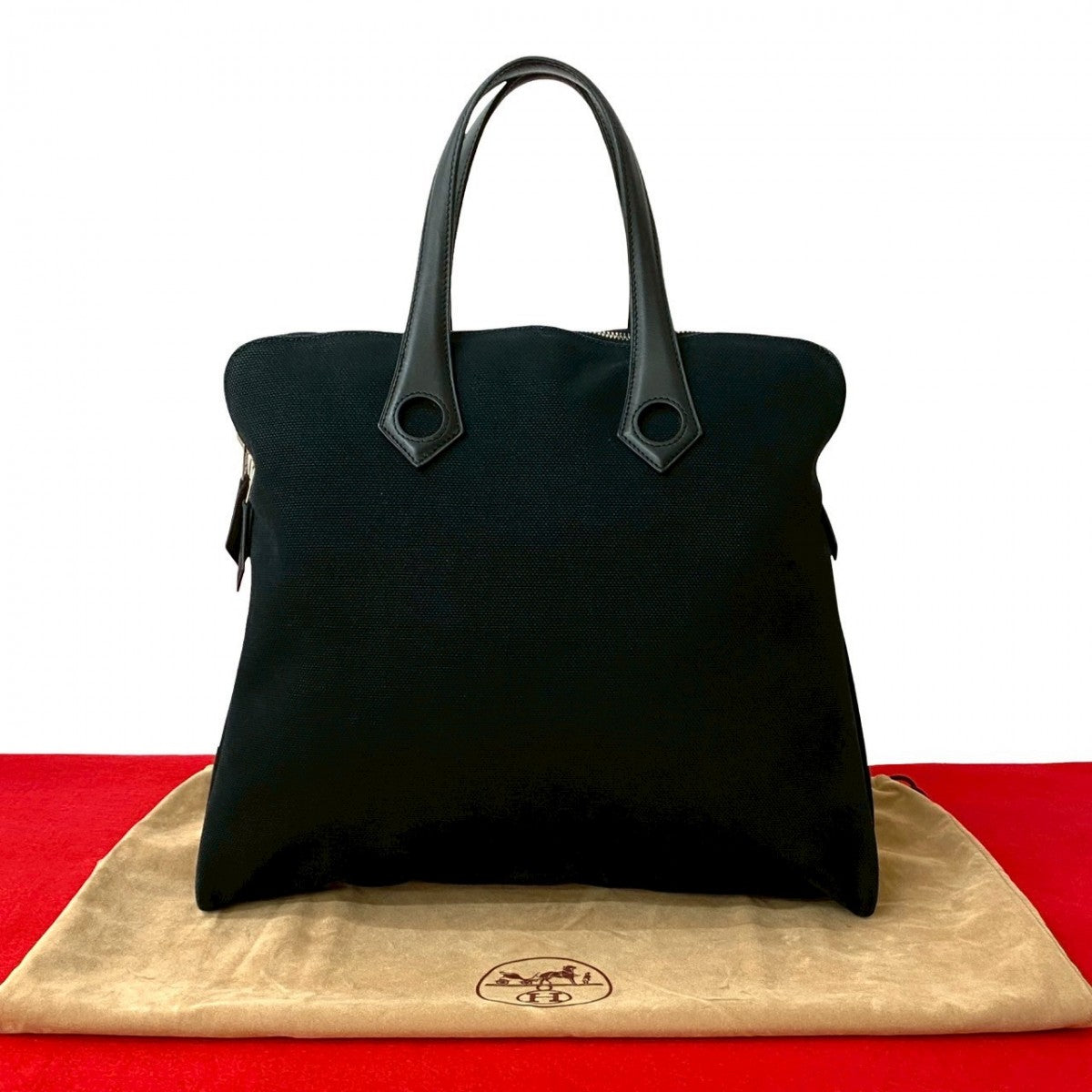 Hermes Handbag Tower Ash Sack Eboo Mm Black Travel Bag