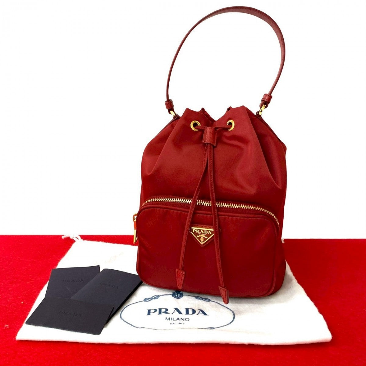 Shoulder Bag Duet Nylon Red