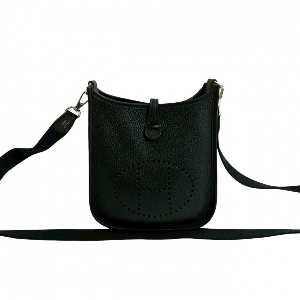 Hermes Shoulder Bag Taurillon Clemence Evelyn Tpm Black
