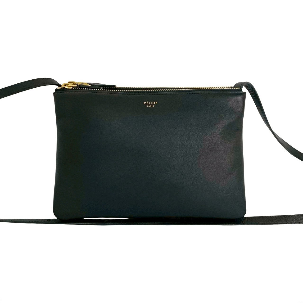 Shoulder Bag Trio Leather Black
