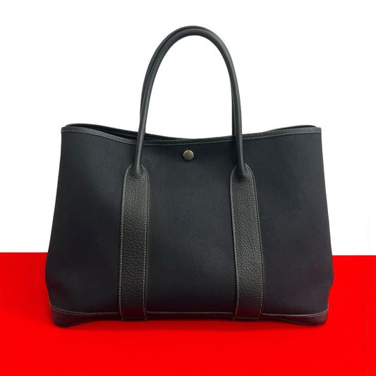 Hermes Tote Bag Towar Officier Garden Party Pm Black