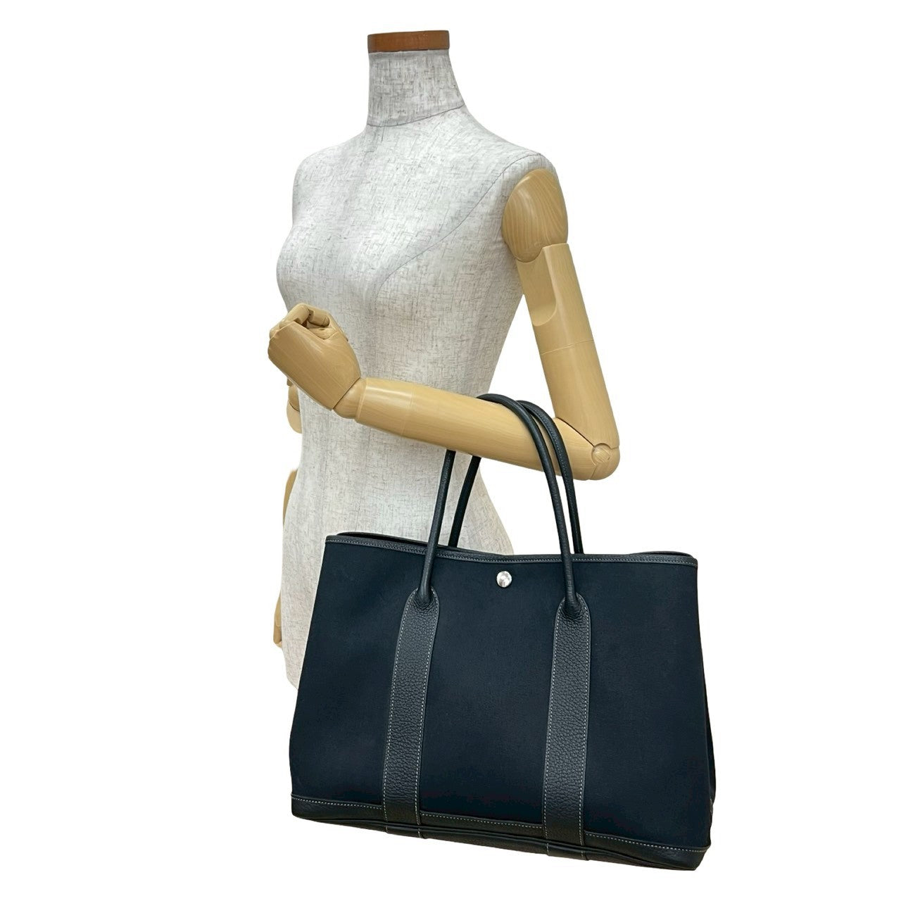 Hermes Tote Bag Towar Officier Garden Party Pm Black
