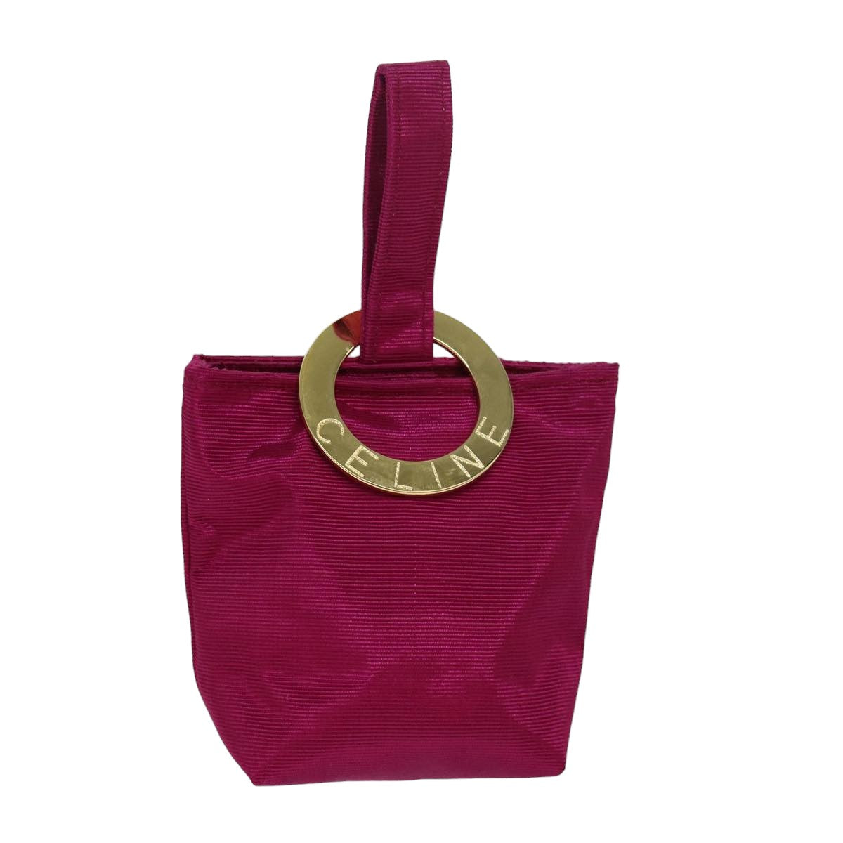 Luxury Circle Pouch Handbag Nylon Pink Travel Bag