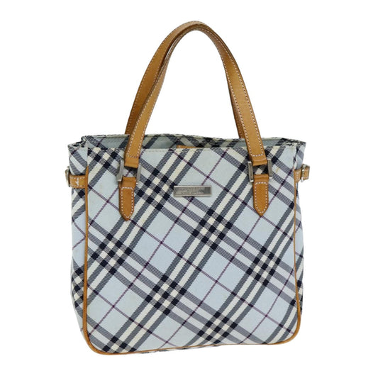 Burberry Luxury Nova Check Hand Bag Light Auth Blue Travel Bag