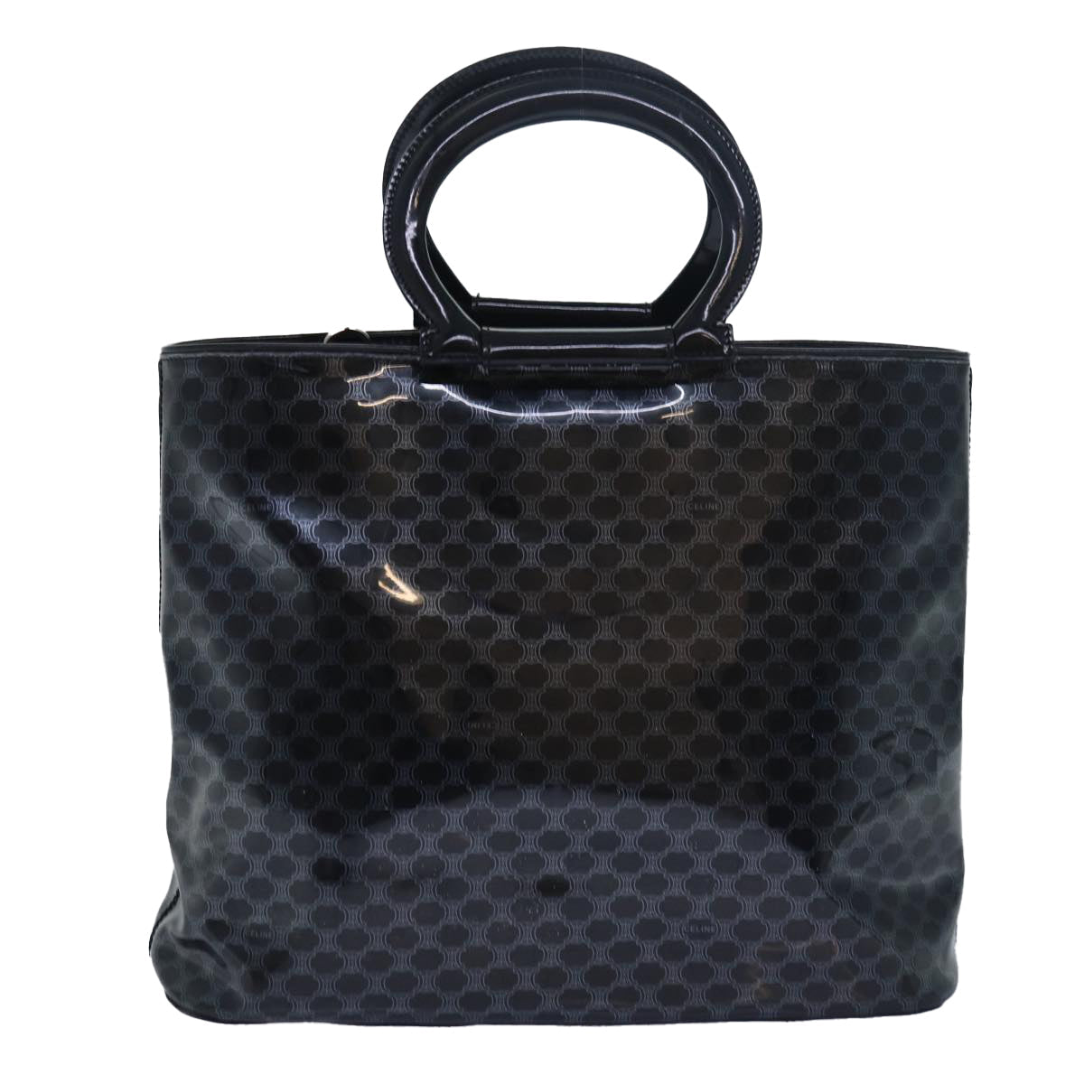 Luxury Macadam Hand Bag Enamel Canvas Black Travel Bag Enamel Black