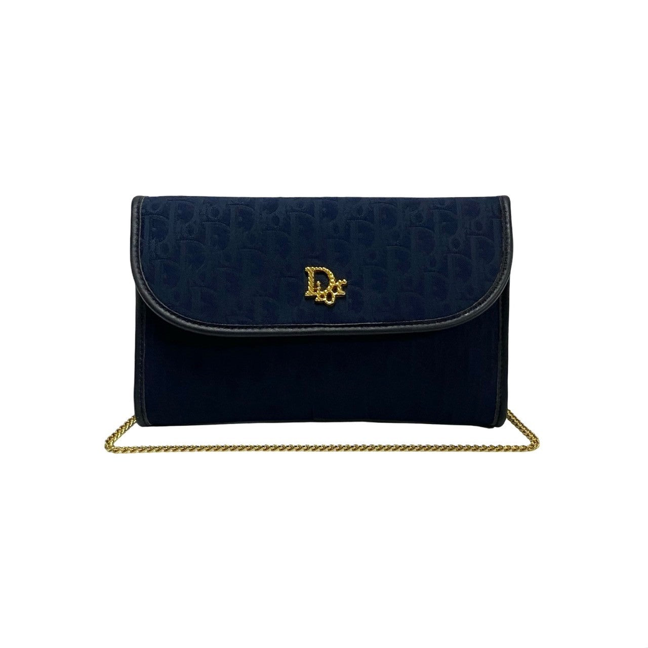 Dior Christian Trotter Shoulder Bag Leather Canvas Mini