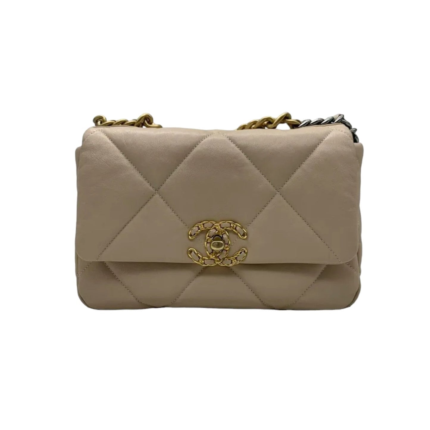 Chanel Lambskin 19 Flap Small MHW Handbag Leather Quilted Shoulder Bag