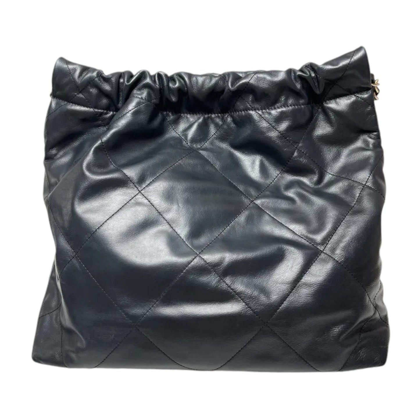 Chanel 22 Small Shiny Calfskin GHW Handbag Leather Quilted Shoulder Bag