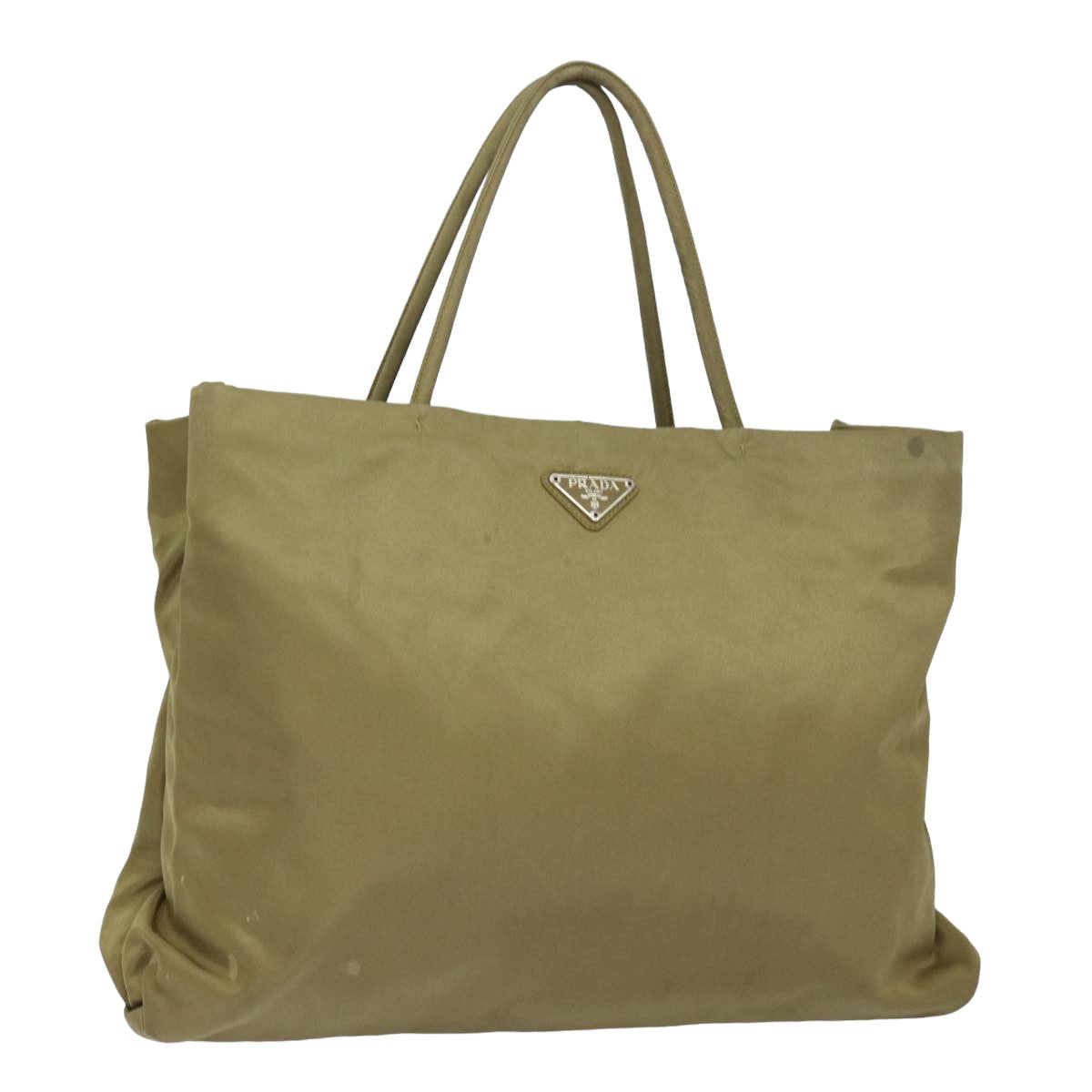 Prada Hand Bag Khaki Auth Nylon Travel Bag Khaki Auth 80103