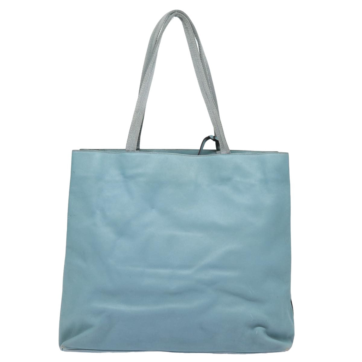 Prada Shoulder Bag Light Auth Leather Blue