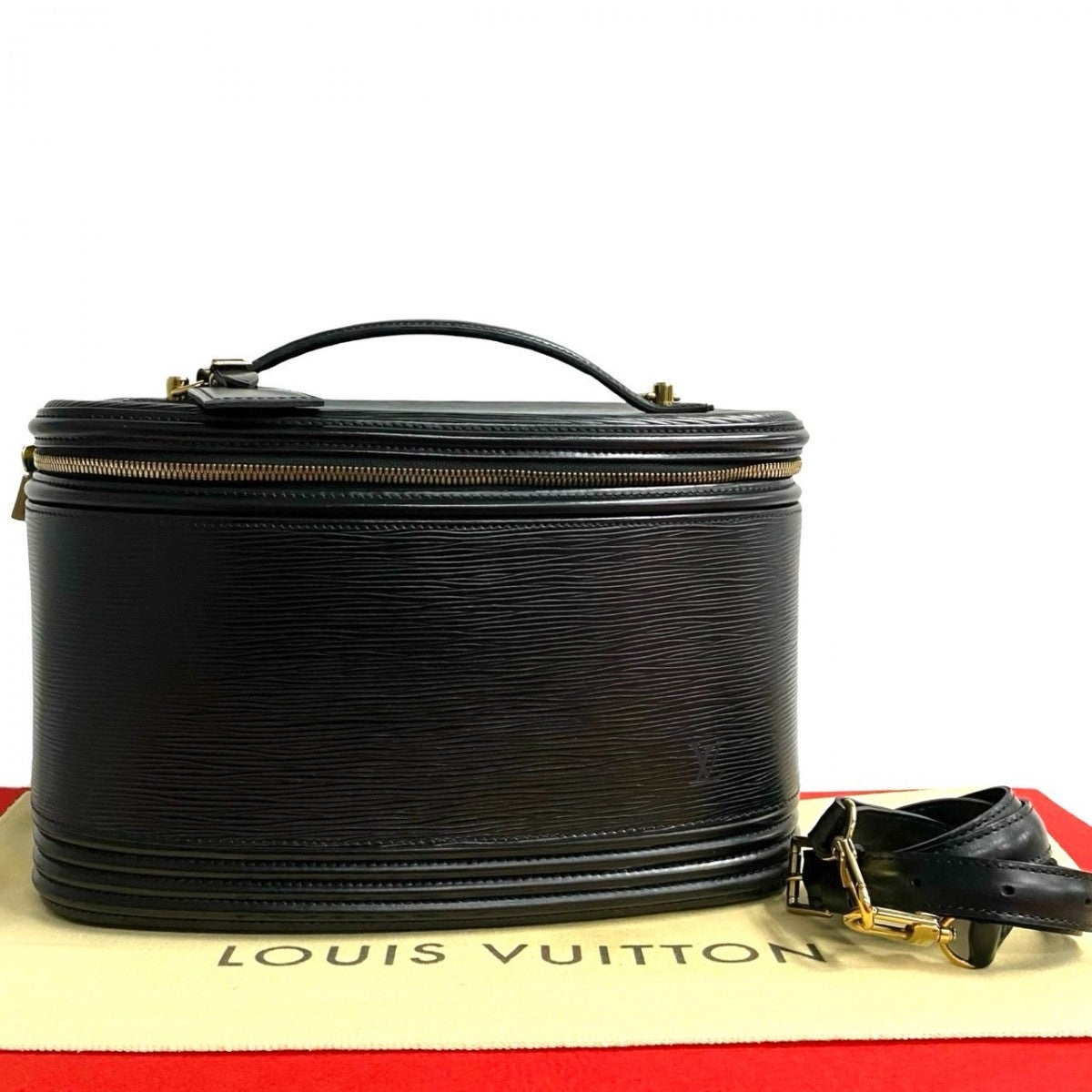 Louis Vuitton M48012 Epi 2-way Epi Nice Leather Black Handbag