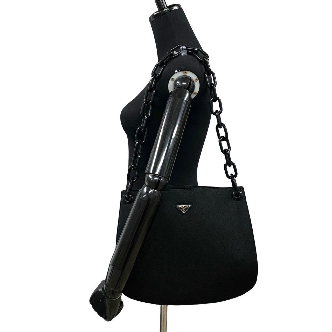 Prada Triangle 2Way Shoulder Bag Canvas Logo