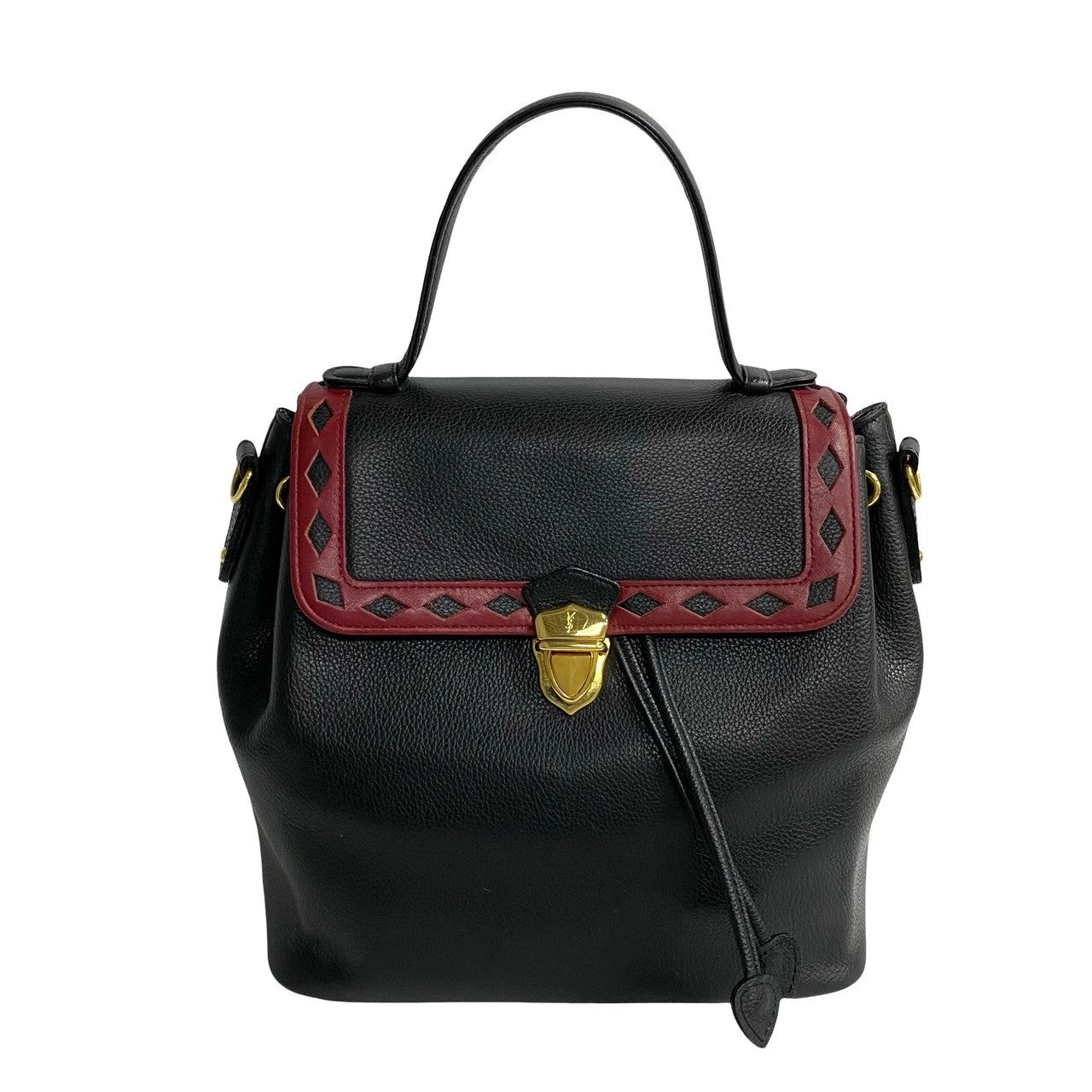 YSL Saint Laurent Yves Handbag Leather Travel Bag