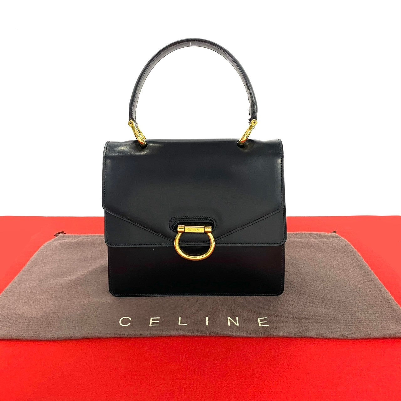 Gancini Metal Women Leather Black Travel Bag