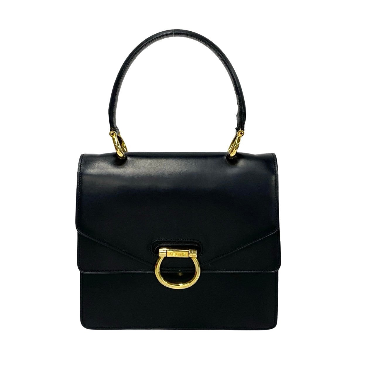 Gancini Metal Women Leather Black Travel Bag