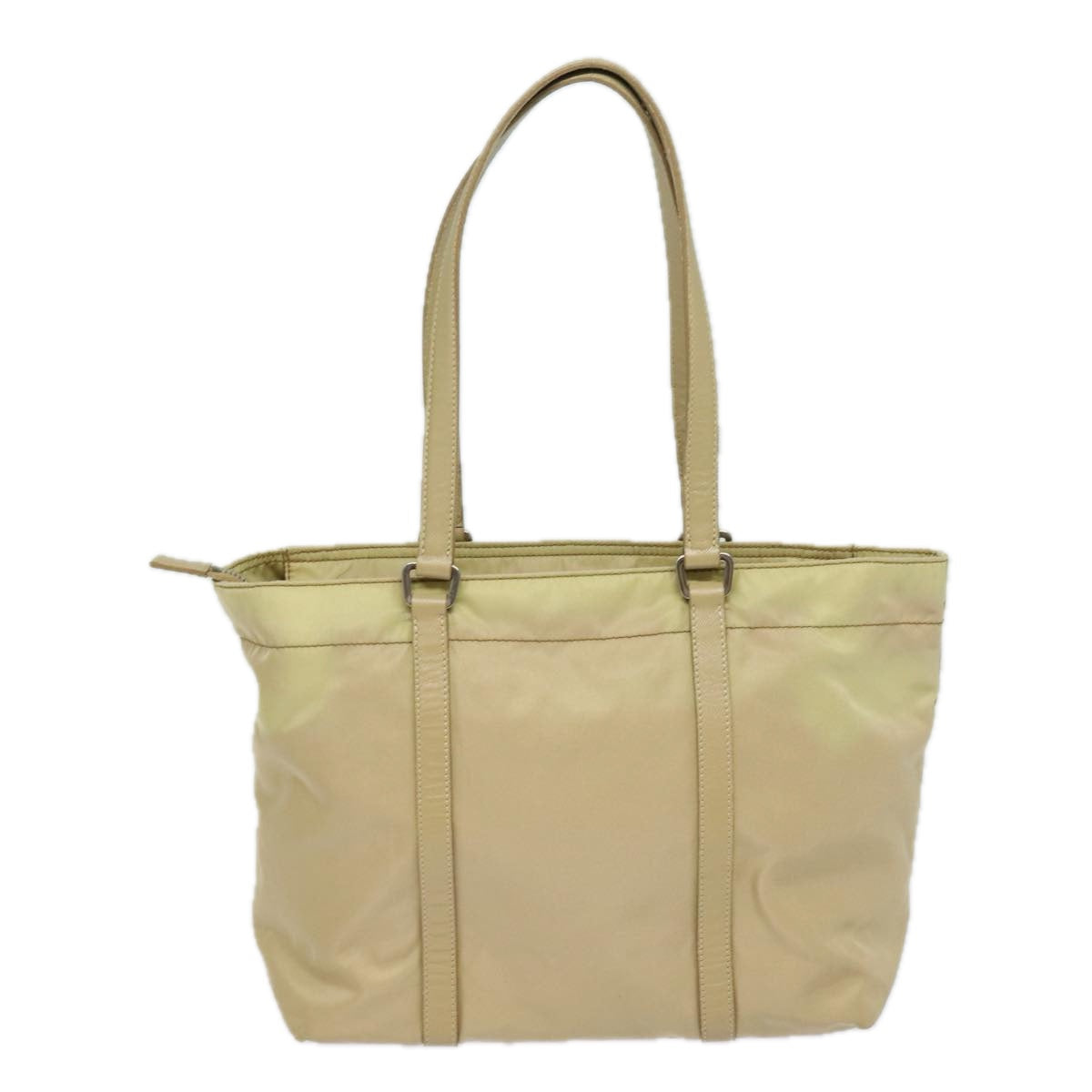 Prada Tote Bag Auth Nylon Beige Beige Auth 80575