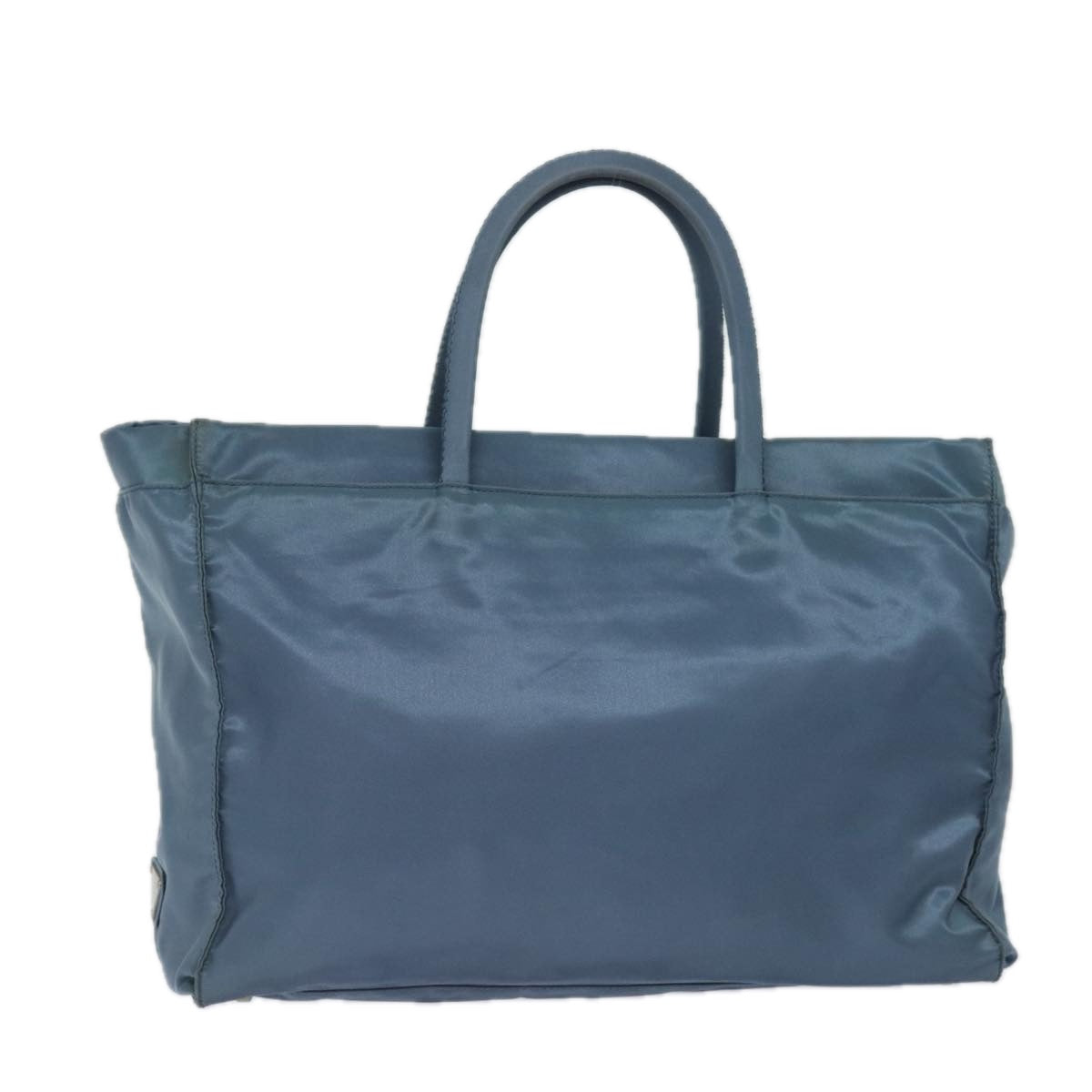 Prada Tote Bag Auth Nylon Blue Blue Auth 80579