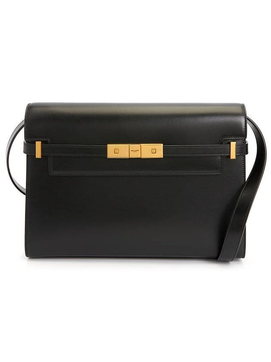YSL Saint Laurent Saint Laurent Trending Manhattan Shoulder Bag Leather Black