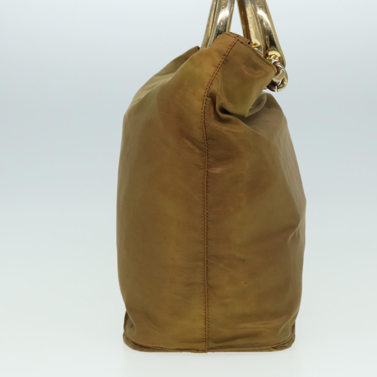 Prada Shoulder Bag Auth Nylon Brown Brown Auth 80621