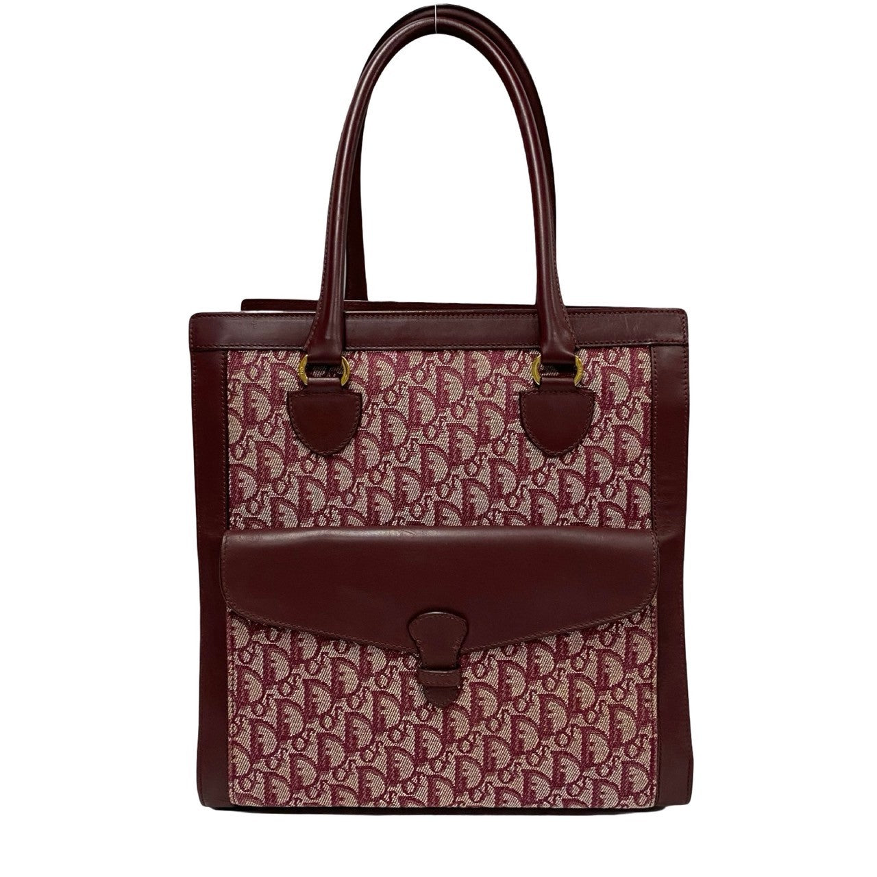 Dior Christian Trotter Tote Bag Leather Canvas