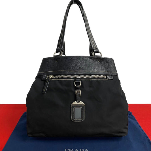 Prada Official Name 2Way Bag Leather Travel Bag