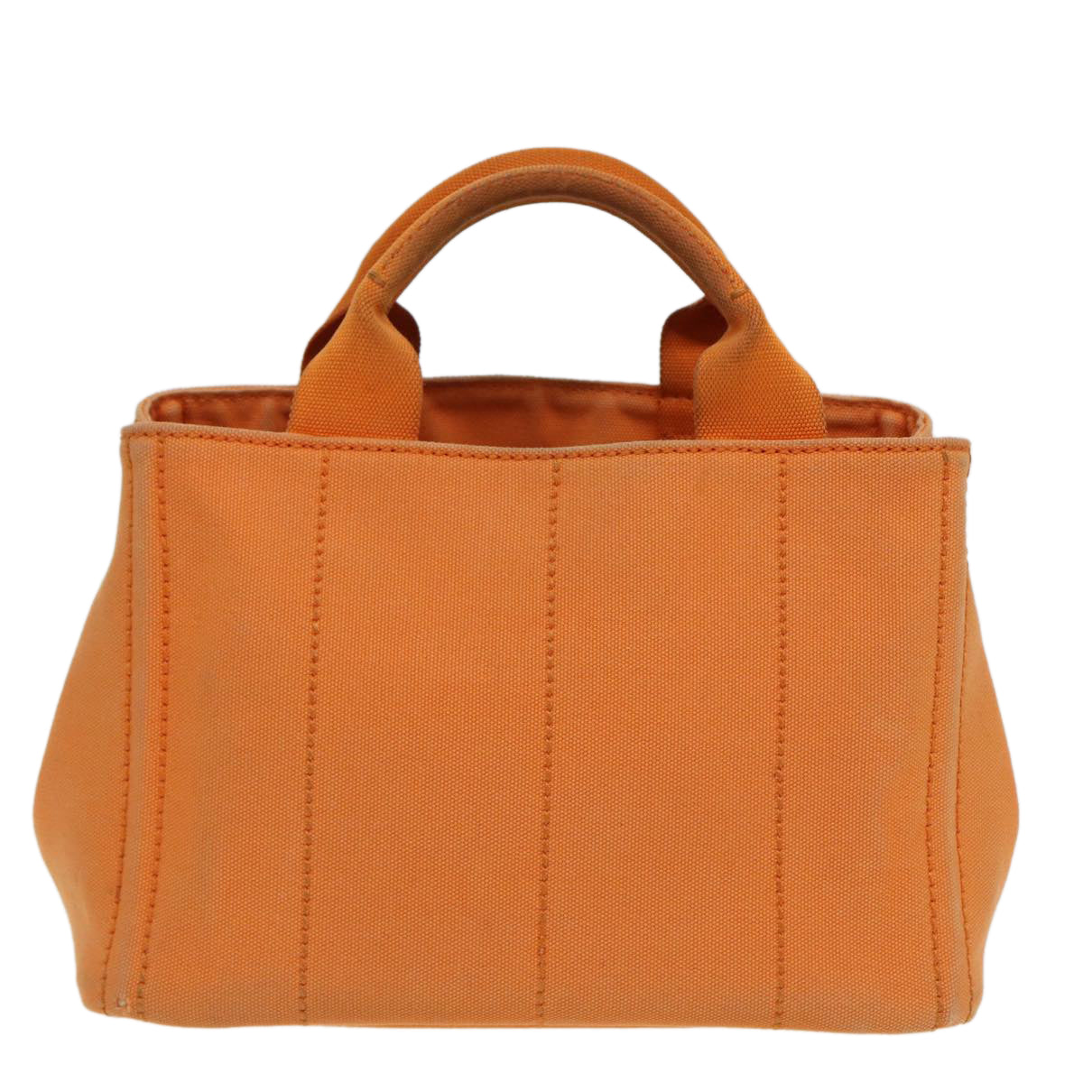 Prada Canapa Pm Hand Bag Auth Canvas Orange Travel Bag