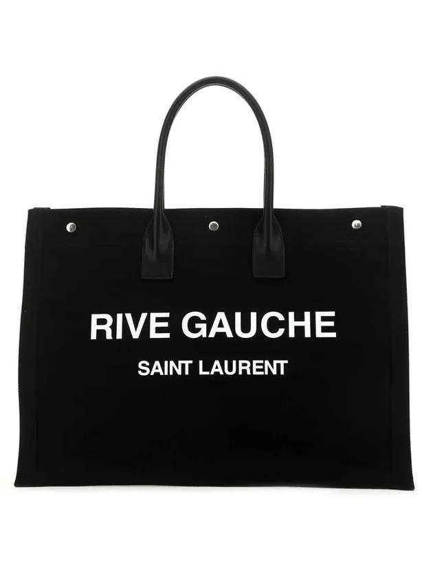 YSL Saint Laurent Luxury Trending Women Rive Gauche Print Shopping Tote Canvas Black Logo Tote Bag