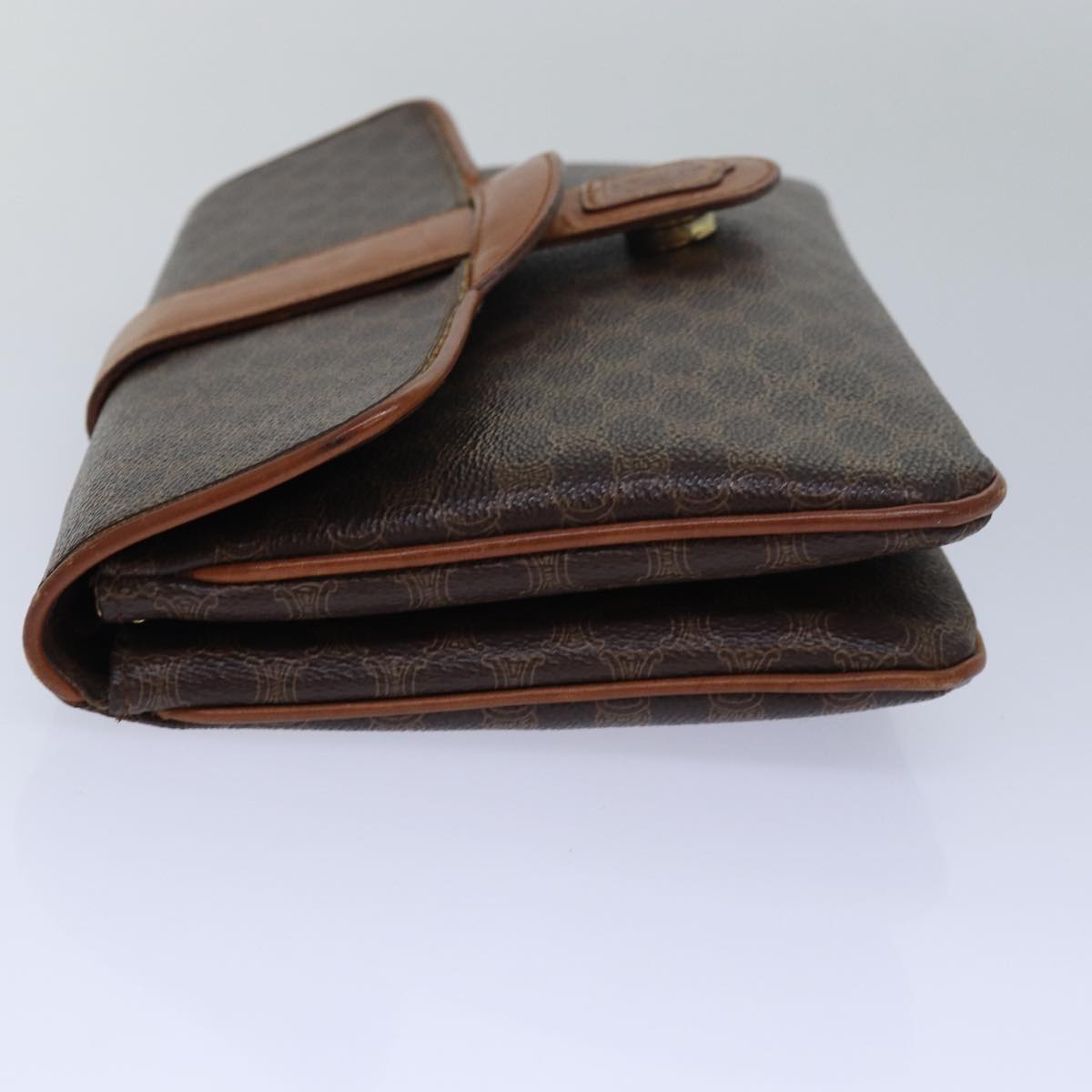 Luxury Macadam Clutch Bag Pvc Leather Canvas Leather Brown