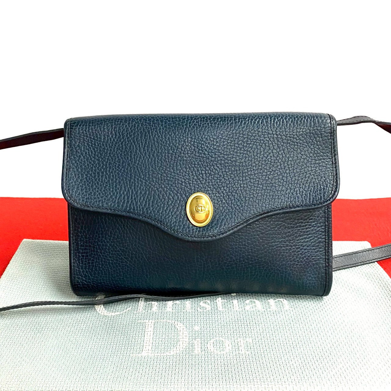 Dior Christian Cd Shoulder Bag Leather Logo