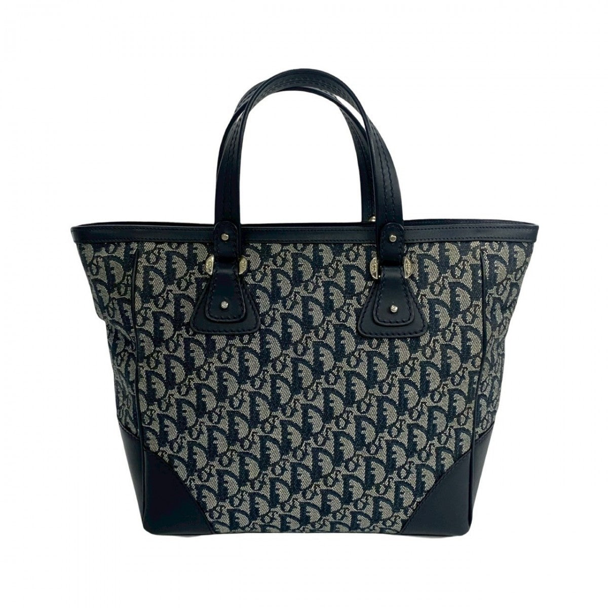 Dior Handbag , Navy Trotter Pattern Women Leather Canvas Travel Bag