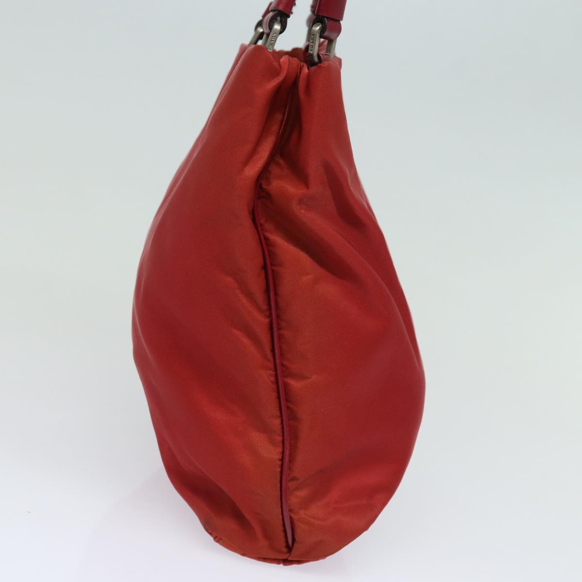 Prada Hand Bag Auth Nylon Red Travel Bag Red Auth 81177