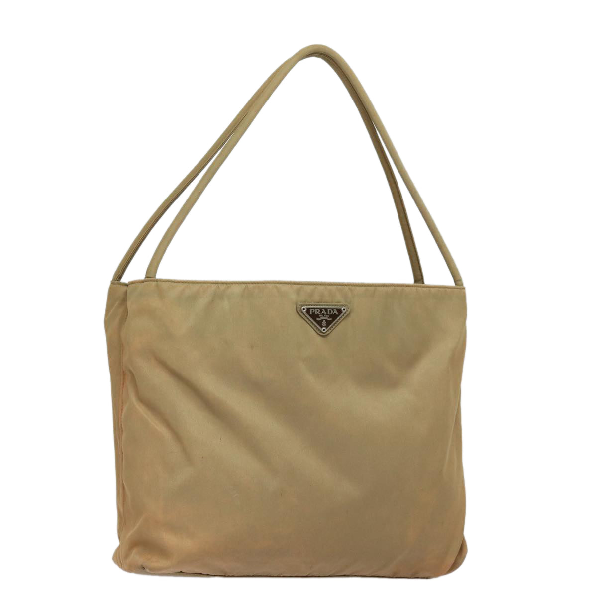 Prada Shoulder Bag Auth Nylon Beige Beige Auth 81183