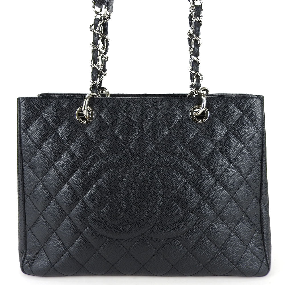 Chanel Caviar skin GST Black Tote Bag
