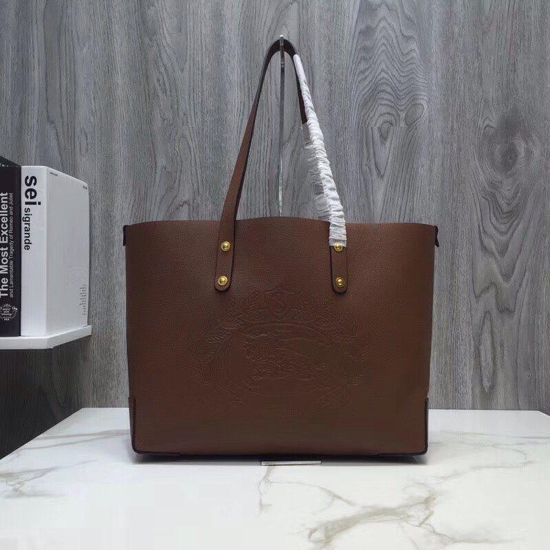 Top Quality Embossed Crest Tote For Women Brown Small Tote Bag 138In35Cm 8972