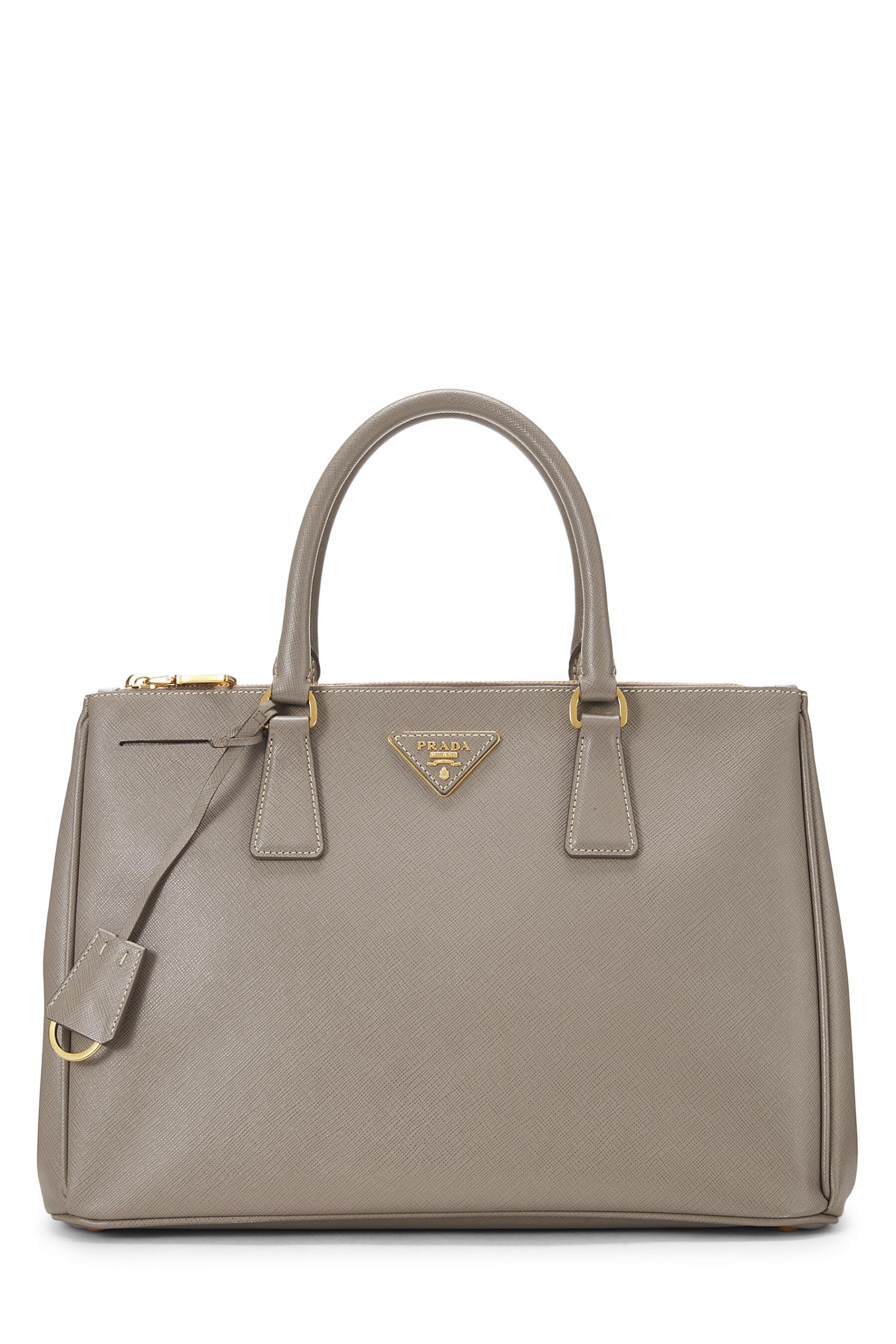 Prada Grey Executive Tote Grey Saffiano Gray Medium Tote Bag