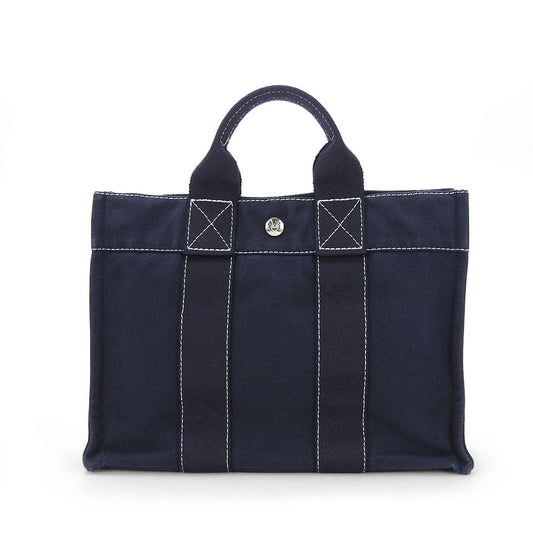 Hermes Handbag Deauville Tote Pm Unisex Unisex Canvas Navy Tote Bag