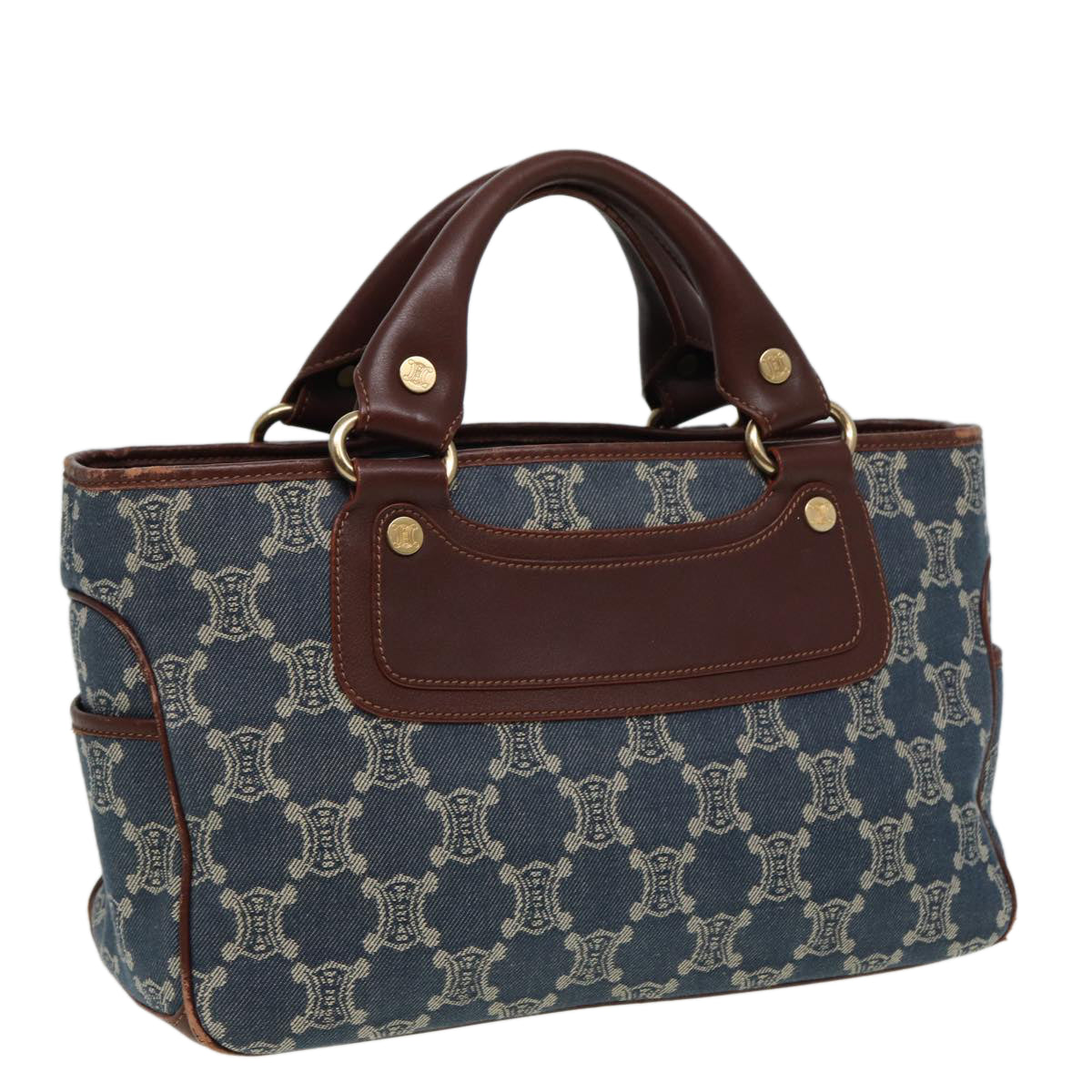 Luxury Macadam Hand Bag Canvas Blue Travel Bag