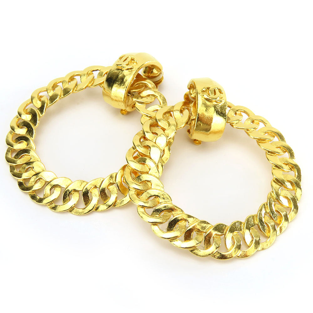 Coco Mark Earrings Jewelry Metal Gold